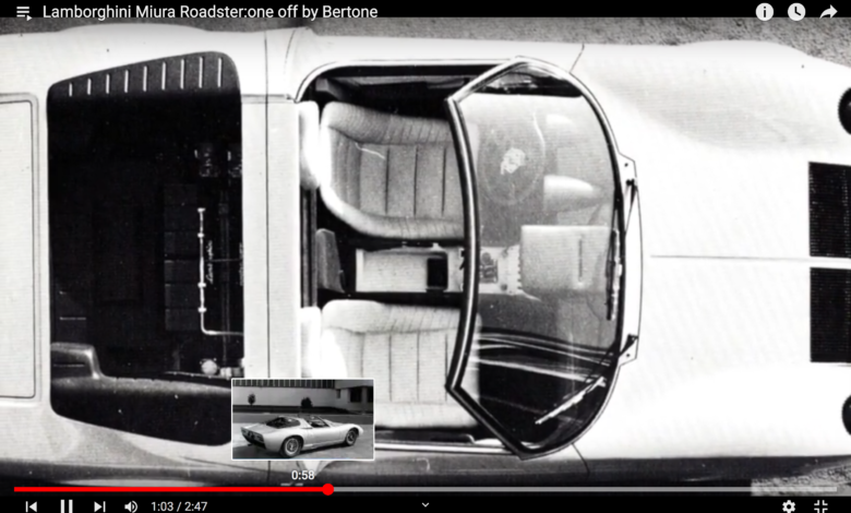 VIDEO Design Collection – Lamborghini Miura Roadster:one off by Bertone