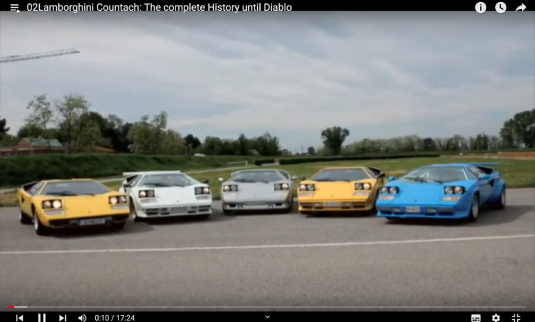 VIDEO DESIGN Collection- Lamborghini Countach: The complete History until Diablo