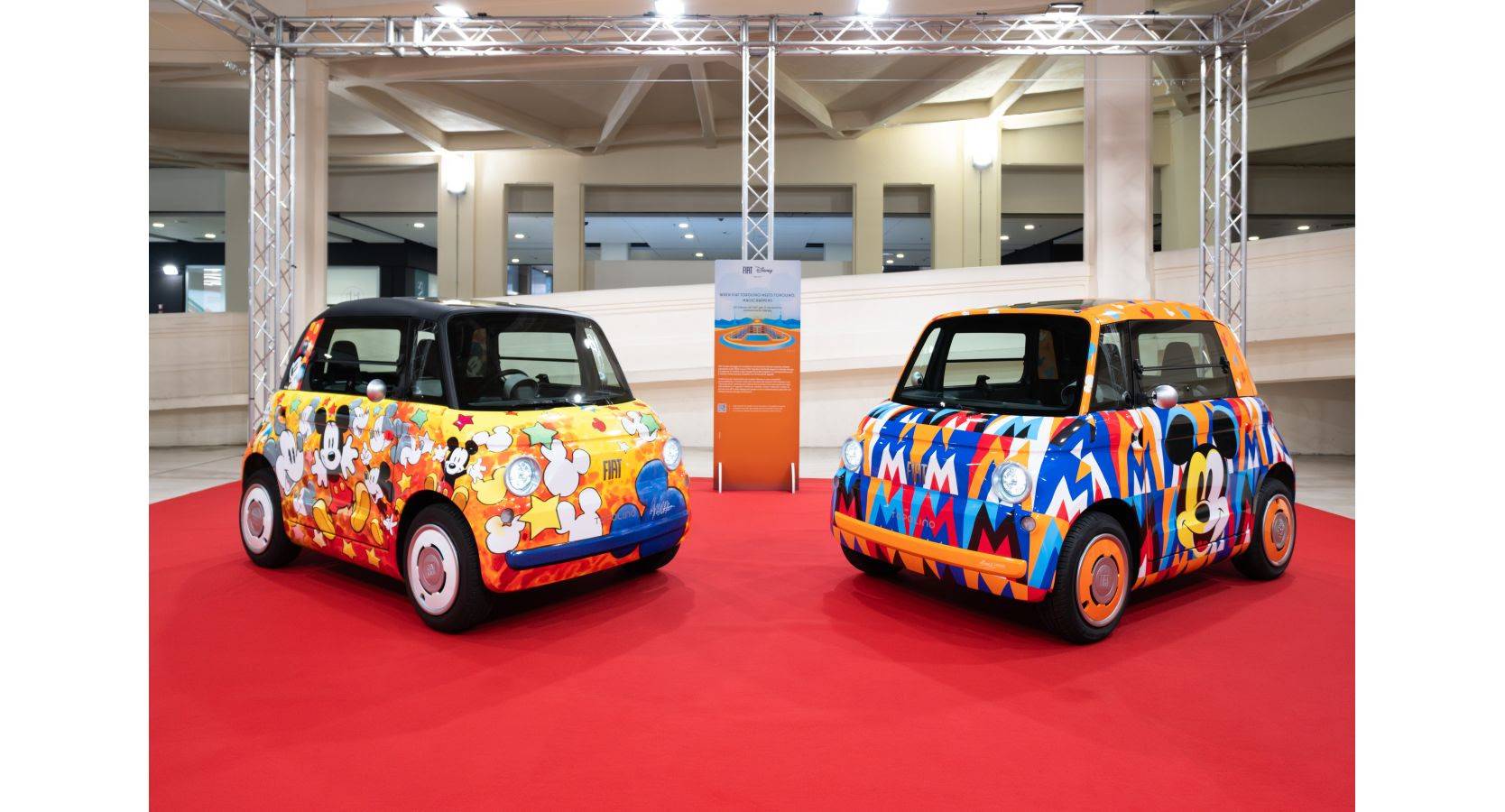 Le Fiat Topolino one-off dedicate a Mickey Mouse colorano la rampa nord del Lingotto: un’iniziativa all’insegna della creatività e della cultura pop
